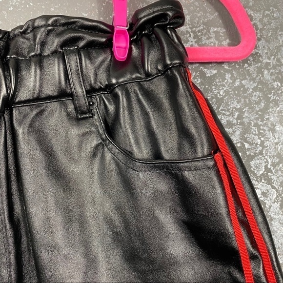 Sunset + Spring Track Stripe Faux Leather Skirt - Picture 7 of 11